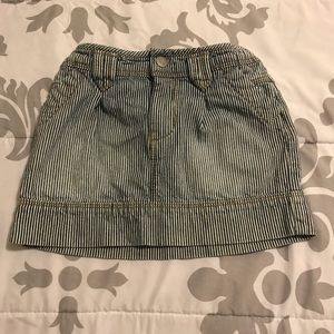Girls pinstripes jeans skirt
